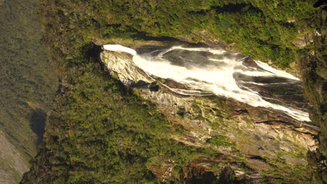icon of milford sound - lady bowen falls, vertical video