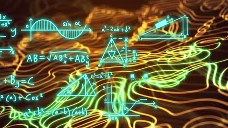 animación del procesamiento matemático de datos y de la red de conexiones