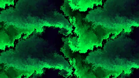 beautiful animation of green color oil paint, cloud abstract moving towards left