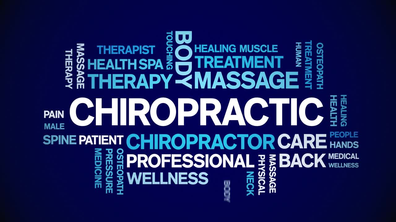 키로프랙틱 애니메이션 워드 클라우드, 디자인 애니메이션 타이포그래피, 시엄리스 루프