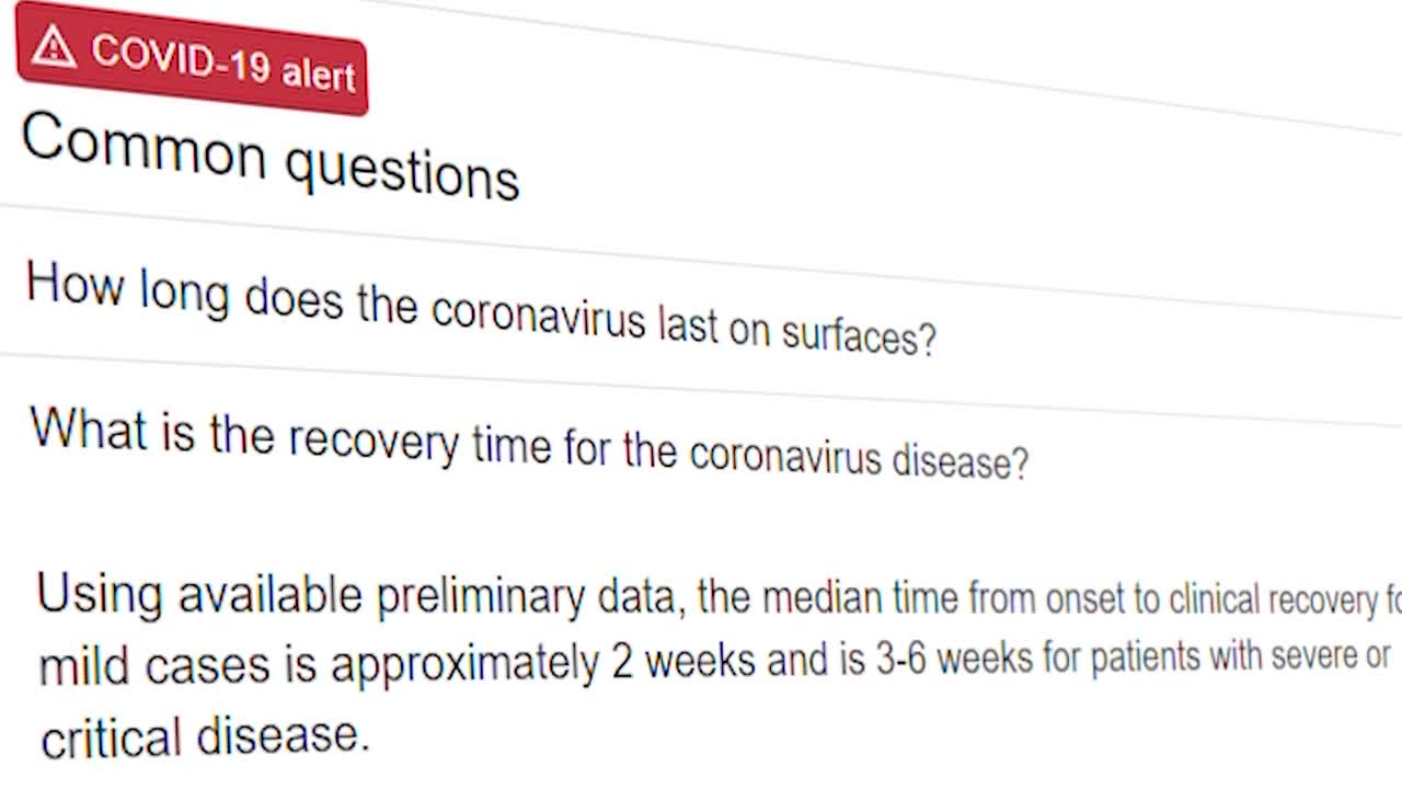 covid-19 preguntas comunes y alerta en google en animación 3d