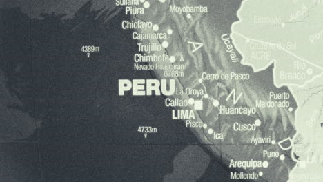 map of peru with major cities and geographical features