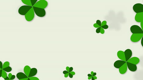 motion green shamrocks with saint patrick day 24