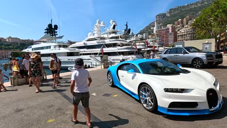 supercar and yachts at monte carlo pier