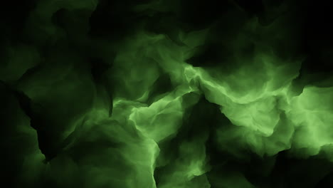 Patrón-De-Humo-Verde-Abstracto-Sobre-Fondo-Negro-Para-Diseño-Web-Y-Modelos-3D