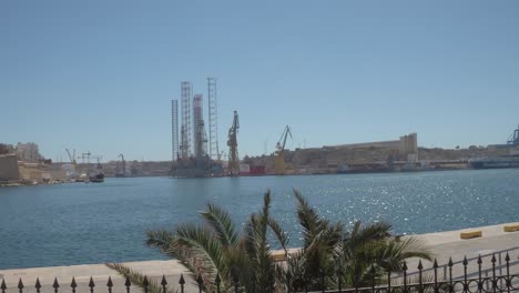 overlooking shipyard in kordin malta circa march 2019