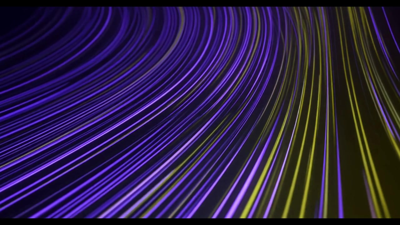 Abstract Background with Glowing Purple and Yellow Curved Lines