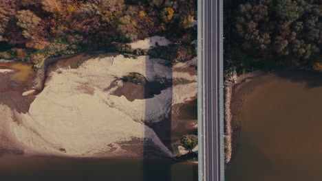 aerial view of a bridge over a river