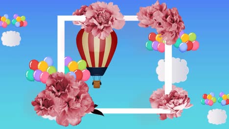 This-video-features-colorful-hot-air-balloons-flying-against-a-blue-sky-background