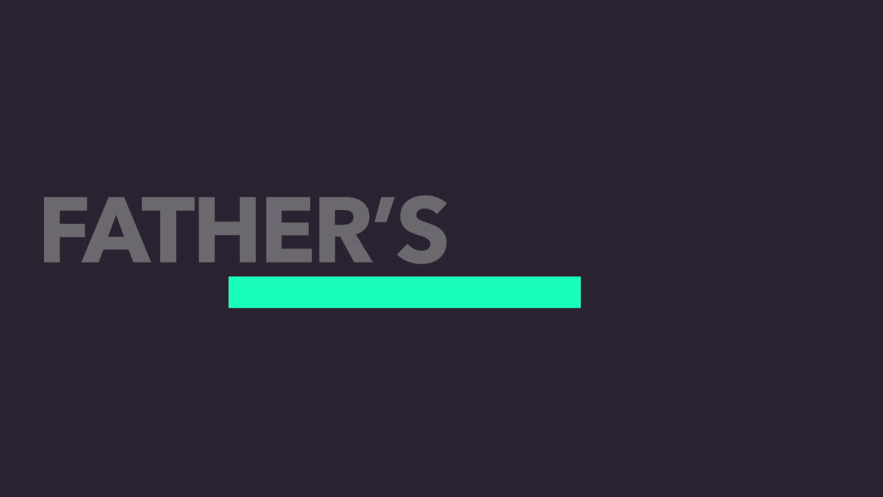 Animation text Fathers day on black fashion and minimalism background 1