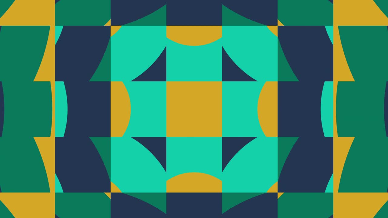 ミニマル・ジオメトリック・モーション・グラフィック・バックグラウンド (mgmg) - シンプルな多色パレット・バリエーションで抽象的なタイル基本的な形状のシームレス・ループ・アニメーション