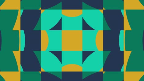fondo gráfico de movimiento geométrico mínimo. azulejos abstractos en variación de paleta multicolor de moda. animación de bucle sin costuras con formas básicas