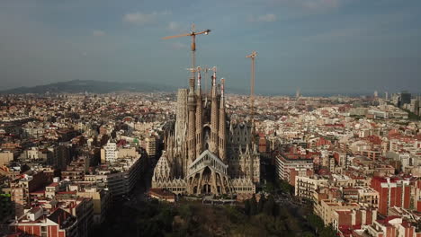 aerial view of sagrada familia, barcelona, spain-2