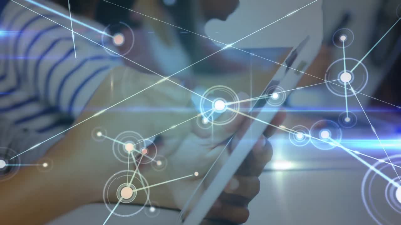 Animation of network of connections over diverse group of pupils using technology