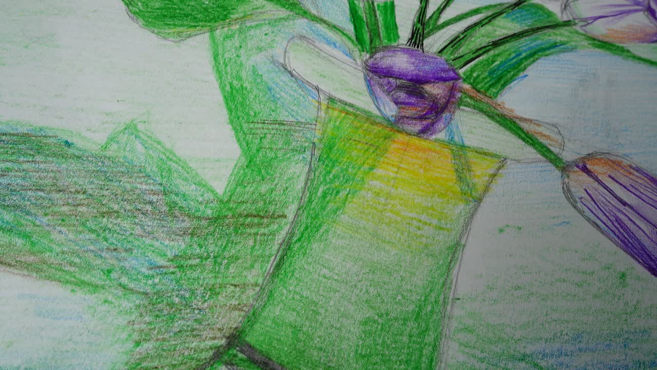 Desenho de vaso com flores
