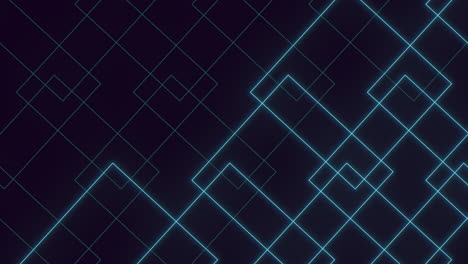 patrón de cubos de neón futurista en fondo negro y azul