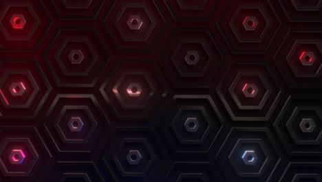 abstract hexagonal pattern with neon lights