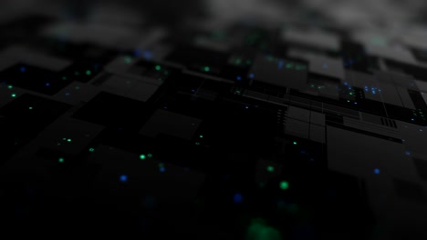 abstract high tech digital technology background made of particles and metallic plates.
