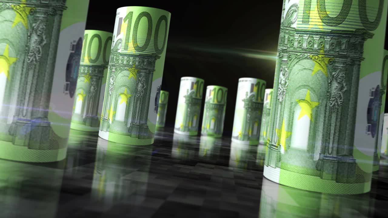 유로화 은행권 롤 원활한 루프