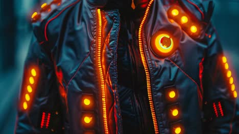 cyberpunk fashion in a futuristic city