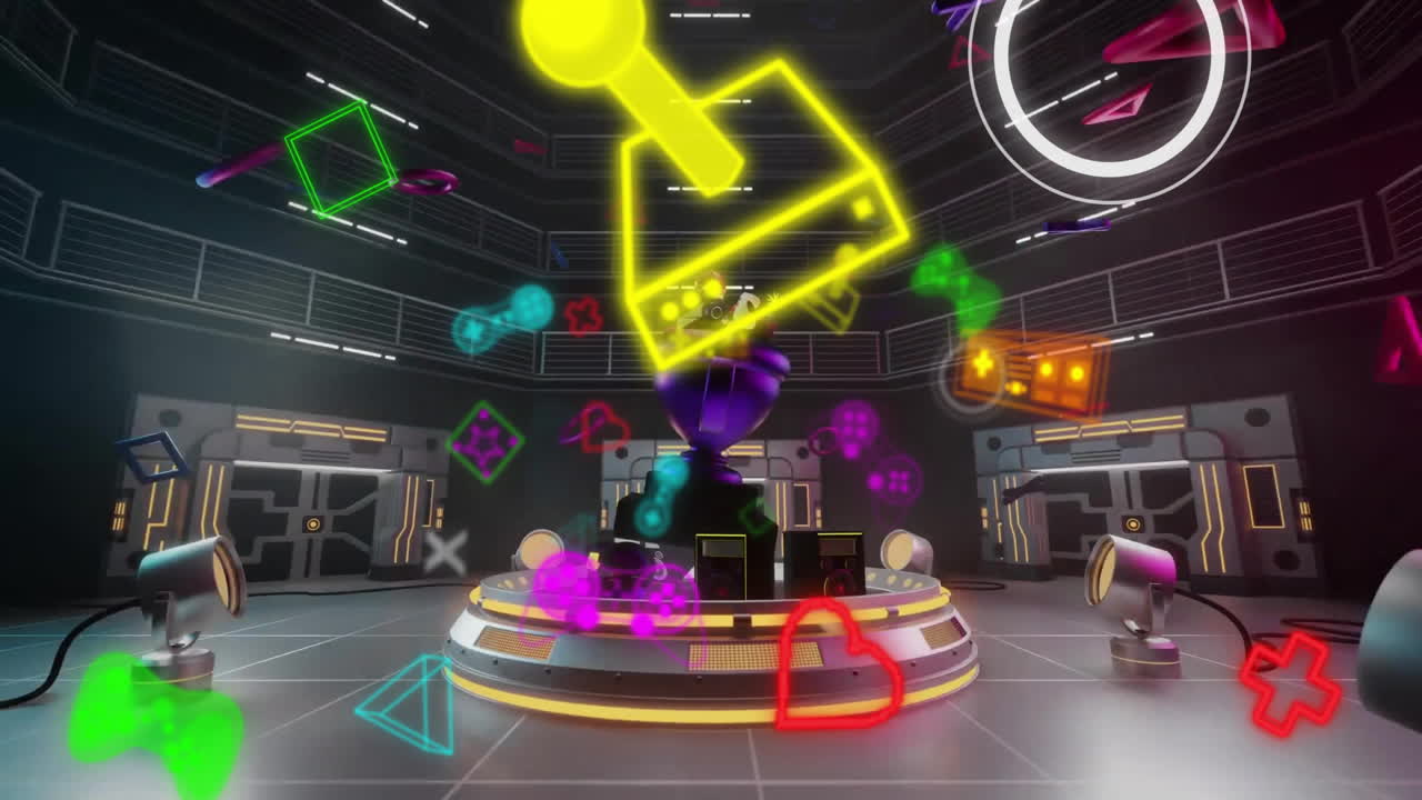 사이버 에서 컵 위에 게임 아이콘의 애니메이션