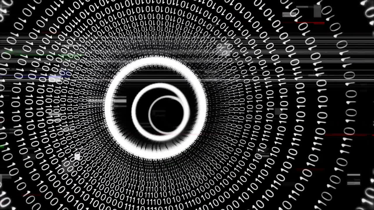 codificación binaria en fondo negro