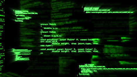 Animación-Del-Procesamiento-De-Datos-Sobre-Fondo-Negro-Y-Verde