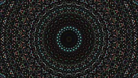 abstrakcyjny wzór kalejdoskopowy z pełnymi kolorami. magiczna mandala. 4k