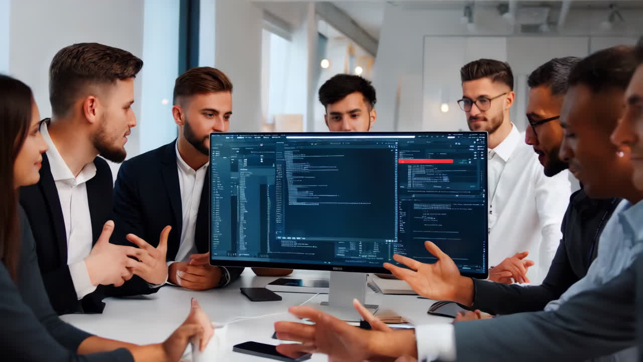 reunión de equipo en una oficina moderna