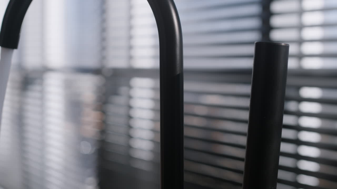 Modern Black Faucet Details