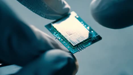 close-up of a computer chip