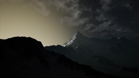 storm cloud over dolomites