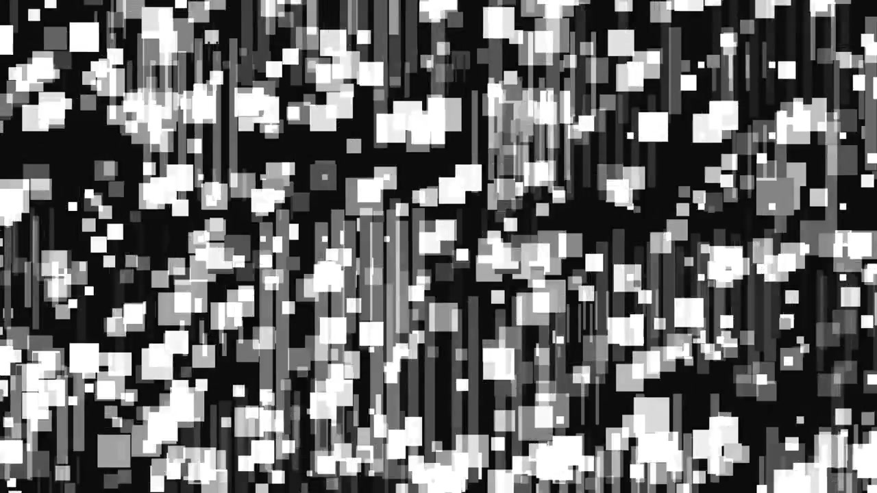 Flickering Black and White Squares and Rectangles Abstract Background