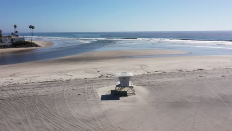 Aérea-Del-Sur-De-California-Playa-De-San-Diego-Del-Mar-Vacía-Durante-La-Epidemia-Pandémica-De-Coronavirus-Covid19-2