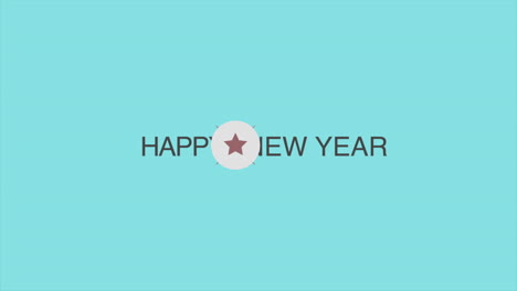 Happy-New-Year-with-star-on-blue-modern-gradient