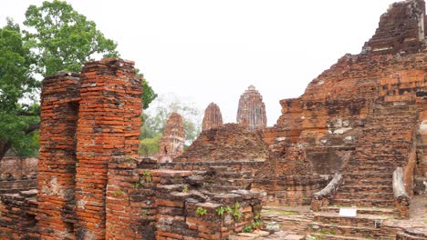 historic temple ruins in ayutthaya, thailand