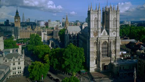 Aerial-view-of-London-including-Westminster-Abbey-and-Big-Ben