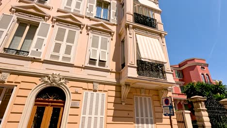 elegant building facade in monte carlo, france