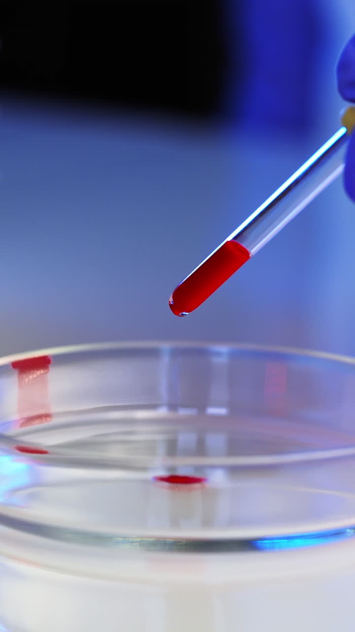 Blood test sampling procedure. Blood sample tube for laboratory testing