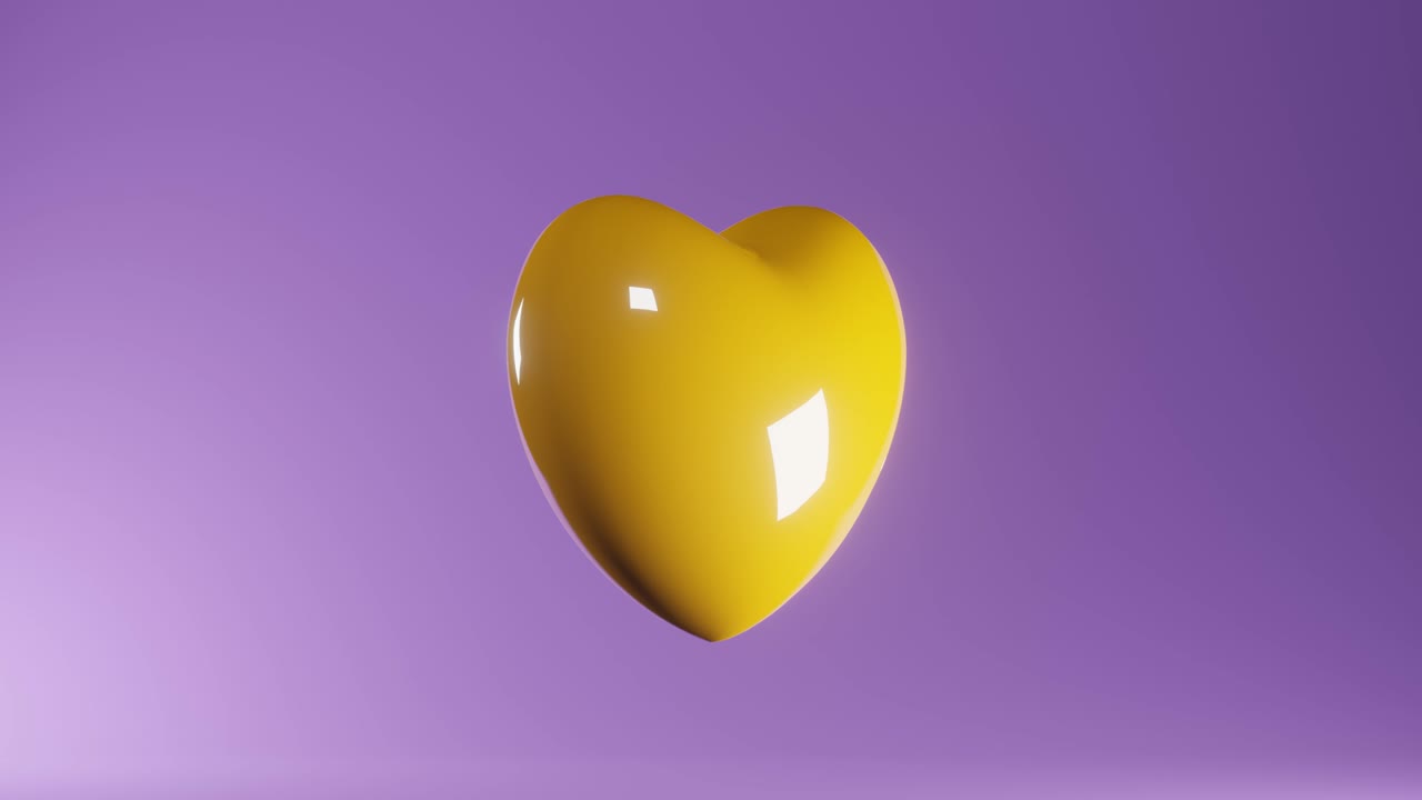 corazón de plástico amarillo bucle sin costuras