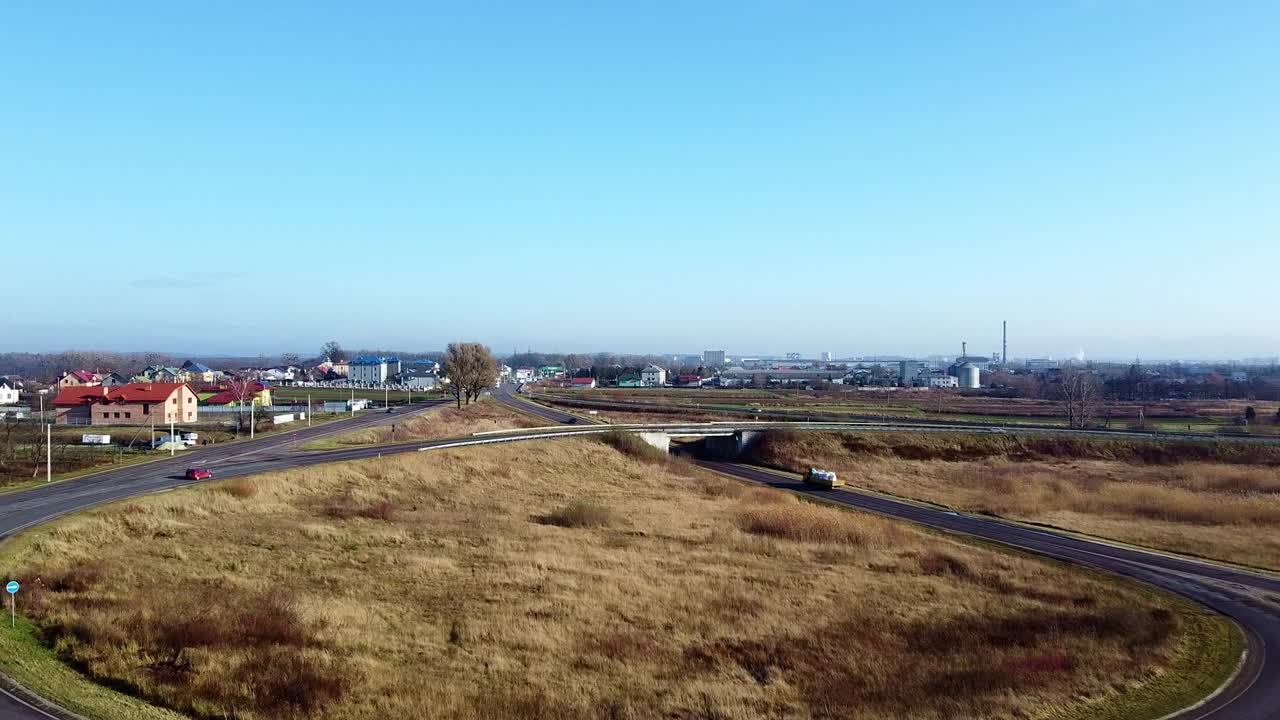 고리 도로 자동차 공중 시각