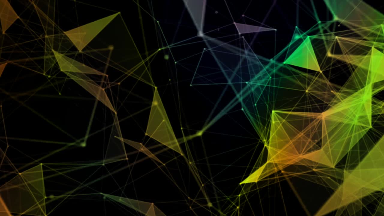 Holographic low polygonal animation