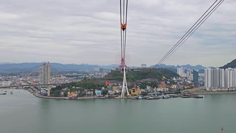 ha long city bay area skyline riding queen cable car