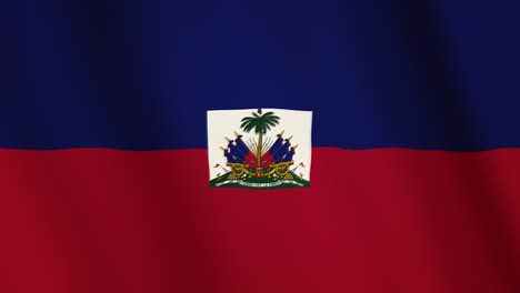 animación de la bandera de haiti agitando. pantalla completa. símbolo del país