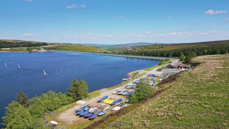 winscar reservoir, located in picturesque yorkshire, becomes a stunning venue for a sailing event