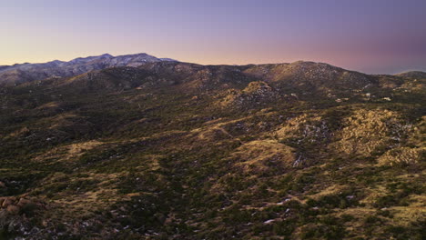 Sunrise-drone-footage-of-winter-scene-in-desert