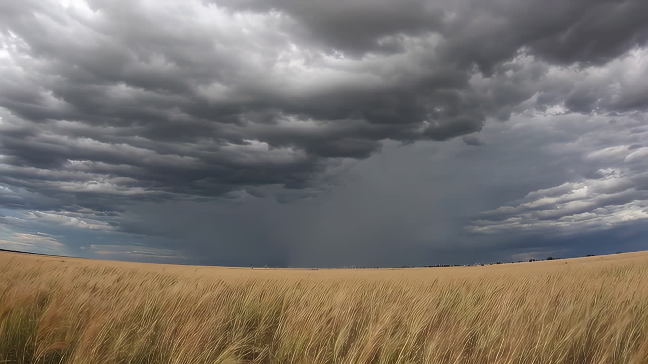 Stormfulde skyer over en gylden hvedemark