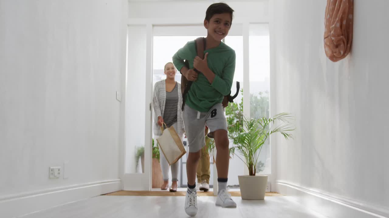 Family enjoying free time at home