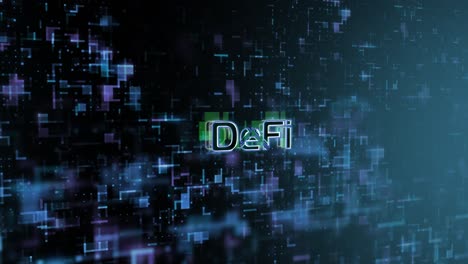 El-Texto-Del-Concepto-Defi-Revela-La-Animación-Con-El-Fondo-De-La-Tecnología-Digital-Abstracta-Representación-3d-Para-Blockchain,-Metaverse,-Cryptocurrency