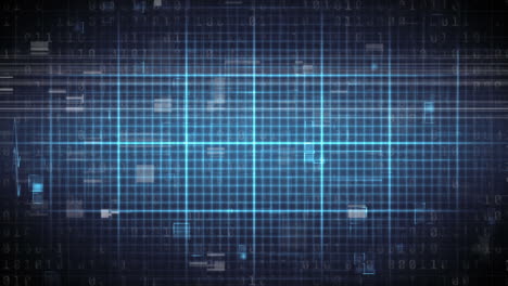 animation of heart beat monitor data processing over grid